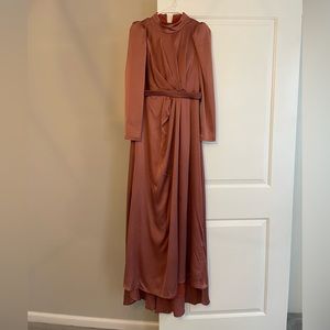 Long sleeve formal evening gown dress